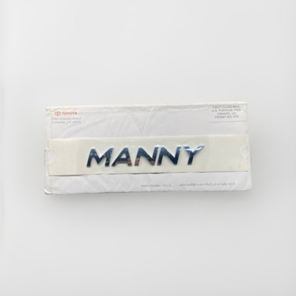 Custom Toyota MANNY Chrome Emblem Badge JDM Personalized Rare Collector - Picture 2 of 5